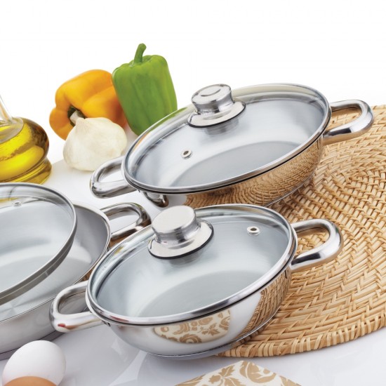Gülsan Omlet Set 6 Parça (Cam Kapaklı)