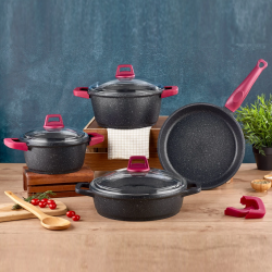 Gülsan GLS 7 Parça Granit Döküm Tencere Seti