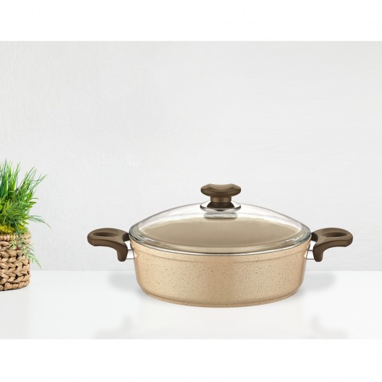 Gülsan Safran Granit 18 cm Basık Tencere