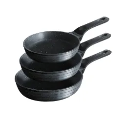 Polenta 3 Parça Granit Döküm Tava Set