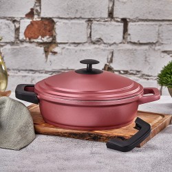 Gülsan Rose Granit Döküm Basık Tencere