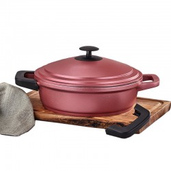 Gülsan Rose Granit Döküm Basık Tencere