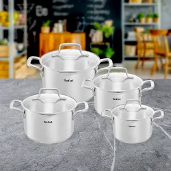 Tefal Duetto 8 Parça Çelik Tencere Seti